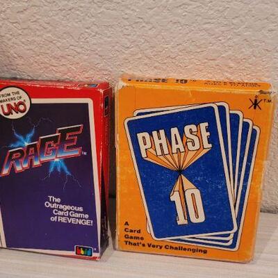 Lot 210: New Mancala Game + Vintage Card Games PHASE 10 & RAGE