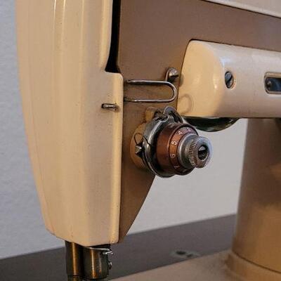 Lot 221: Vintage SINGER 301A Sewing Machine w/ Cabinet