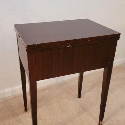 Lot 221: Vintage SINGER 301A Sewing Machine w/ Cabinet