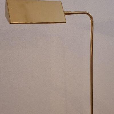 Lot 222: Vintage Mid Century Modern ADJUSTABLE Swivel Head Brass Floor Lamp
