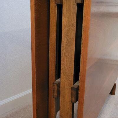 Lot 223: Vintage Mid Century Modern Walnut Drop Leaf Gate Leg Kitchen Table (ONLY 8" Deep x 36" Wide when Compact)