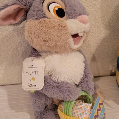 Lot 229: (2) New Hallmark Stuffed Animals - WHIRLIN TWIRLIN TURTLE + THUMPER 
