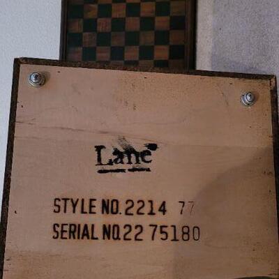 Lot 231: Vintage Mid Century Modern LANE Chess/Checker Board Top Reversible Storage Stool
