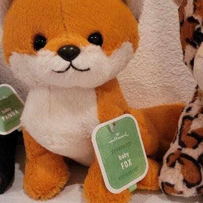Lot 239: (3) New Hallmark Stuffed Animals - Fox, Panda and Jungle Cat 