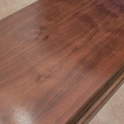 Lot 240: Vintage Mid Century Modern LANE Walnut Console Table