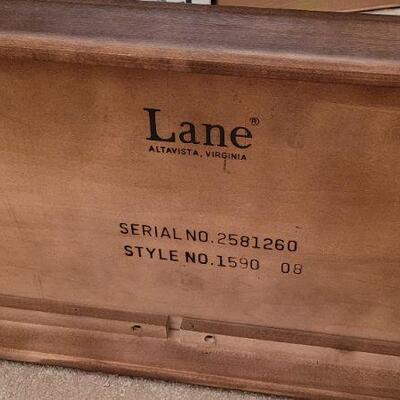 Lot 240: Vintage Mid Century Modern LANE Walnut Console Table