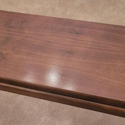 Lot 240: Vintage Mid Century Modern LANE Walnut Console Table