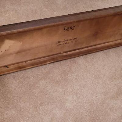 Lot 240: Vintage Mid Century Modern LANE Walnut Console Table