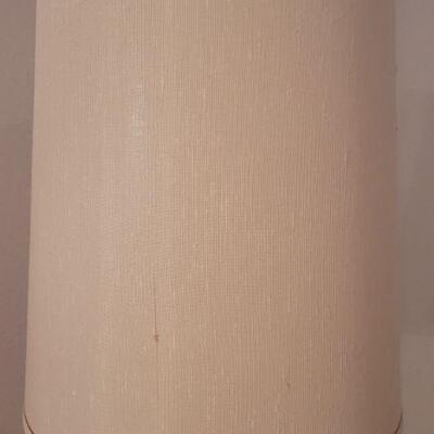 Lot 241: Vintage Mid Century Modern 60" Tall Brass and Teak Floor Lamp