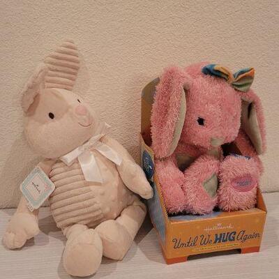 Lot 244: (2) New Hallmark Stuffed Bunnies
