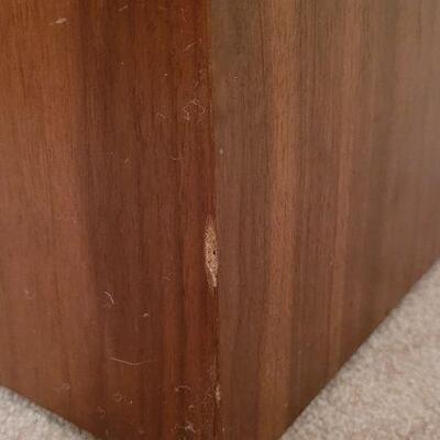 Lot 252: Vintage Mid Century Modern LANE Chess / Checkerboard Reversible Storage Seat