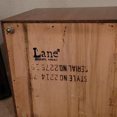 Lot 252: Vintage Mid Century Modern LANE Chess / Checkerboard Reversible Storage Seat