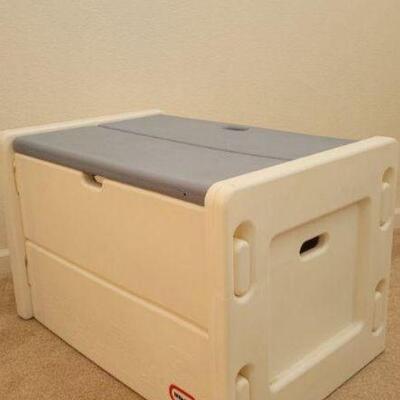 Lot 259: Vintage Large Blue Top Little Tikes Toy Storage Trunk