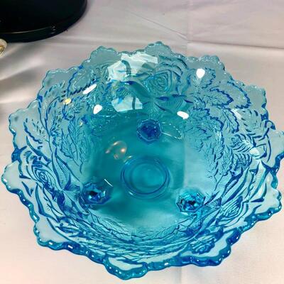 Azure Blue Glass Bowl