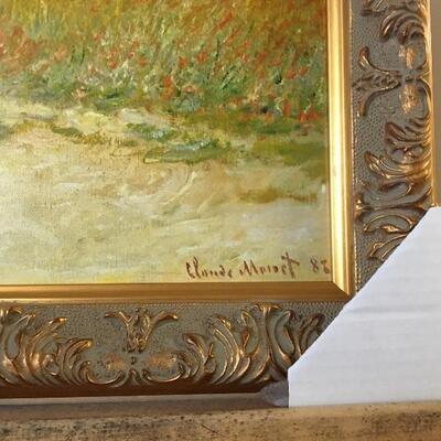 CLAUDE MONET Giclee on Canvas with Gallery Frame. LOT 27