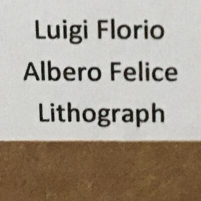 LUIGI FLORIO â€œAlbero Feliceâ€ Original Lithograph. LOT 35