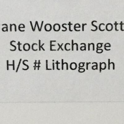 JANE WOOSTER SCOTT â€œStock Exchangeâ€ Hand Signed and Numbered Litho. LOT 38