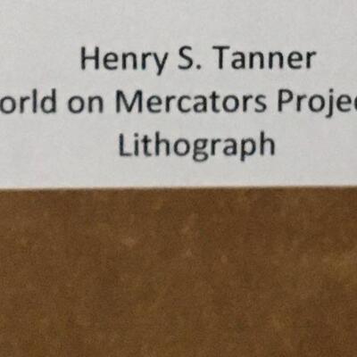 HENRY S. TANNER â€œWorld on Mercatorâ€ Framed Original Lithograph. LOT 40