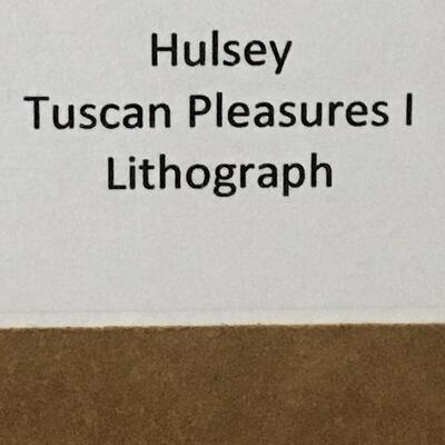 HULSEY â€œTuscan Pleasuresâ€ Original Lithograph. LOT 50