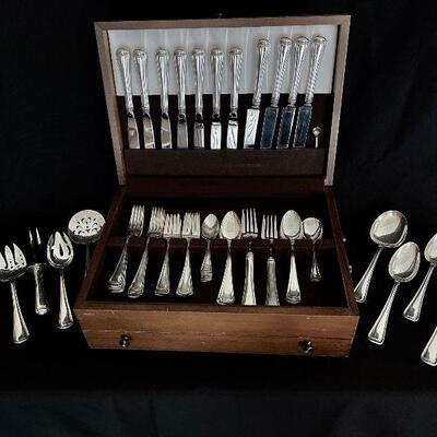 Gorham Sterling flatware set Old French pattern 57 pcs