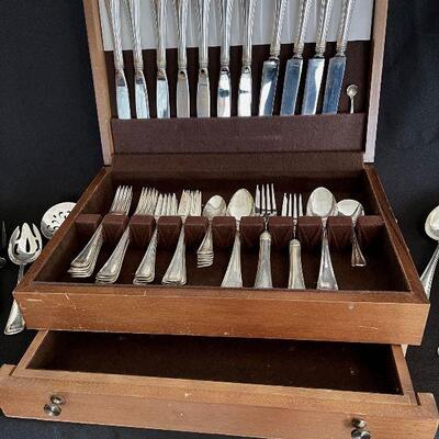 Gorham Sterling flatware set Old French pattern 57 pcs