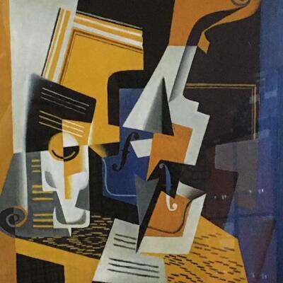 JUAN GRIS â€œA Violin and Glassâ€ Original Lithograph. LOT 53