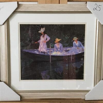 CLAUDE MONET â€œLa Barque at Givernyâ€ Lithograph and Frame. LOT 55