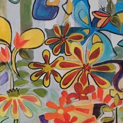 JOAN ELAN DAVIS â€œHappy Snappy Gardenâ€ Original Lithograph. LOT 56