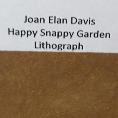 JOAN ELAN DAVIS â€œHappy Snappy Gardenâ€ Original Lithograph. LOT 56