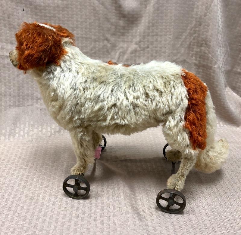 Steiff dog on best sale wheels