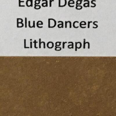 EDGAR DEGAS â€œBlue Dancersâ€ Lithograph and Frame. LOT 62