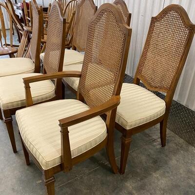 #10 - Six Cane Back Dining Chairs