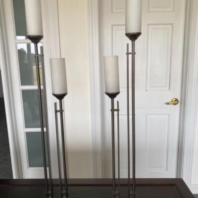 138 Pair of Hubberton Forge Metal Table Lamps 