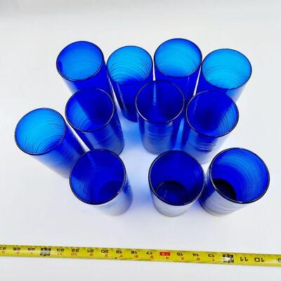 COLBALT BLUE GLASS SET 
