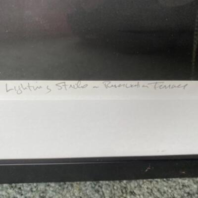 S149 Framed Photograph Signed by Jay Schadler â€œLightning  Strikeâ€ 