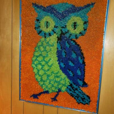 Yarn Needlepoint Owl