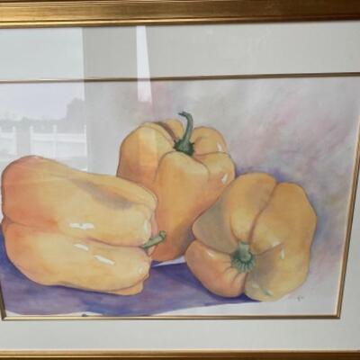 S155 Original Watercolor by Carolyn Giannini â€œ Peppersâ€ 