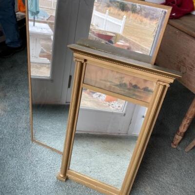 S156 Vintage Gold Framed Mirrors 