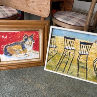 S161 Pair of Original Oil on Canvas Paintings by Stanley Lomas 