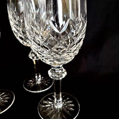 4 Waterford Crystal Glasses water or wine goblets 7 5/8"