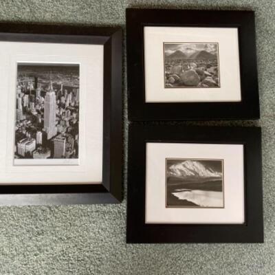 S163 Set of Three Black and White Prints Ansel Adams, Jesse Kalisher 