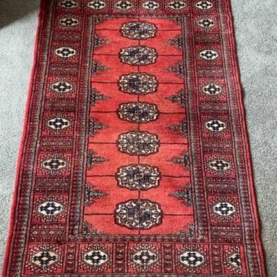 S165 Vintage Bokhara Oriental Rug 3â€™5â€ x 5â€™5â€ 