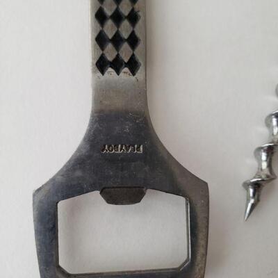 3 Playboy bar tools corkscrew bottle opener 