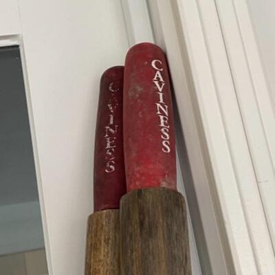 S175 Pair of Caviness Wooden Oars 