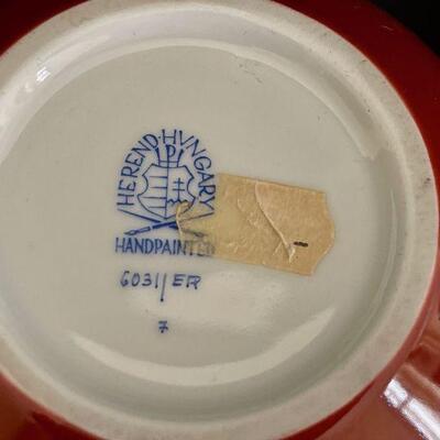 Herend Esterhazy Porcelain lidded bowl Asian theme