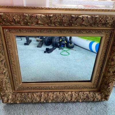 S190 Antique Gold Framed Mirror 