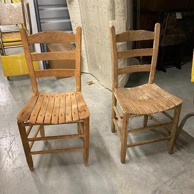 #34 - Two Matching Wooden Chairs
