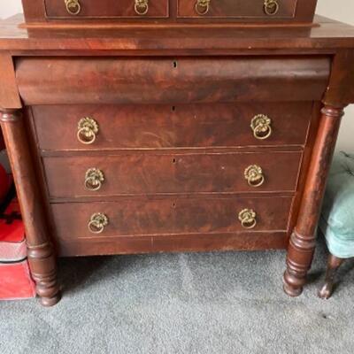 S196 Antique Empire Dresser 