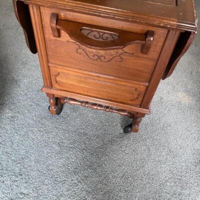 209 Vintage Drop leaf Bar on wheels 