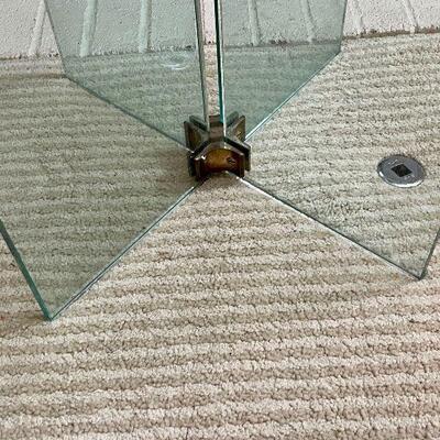 Mid Century Modern Glass Table Leon Rosen for Pace style